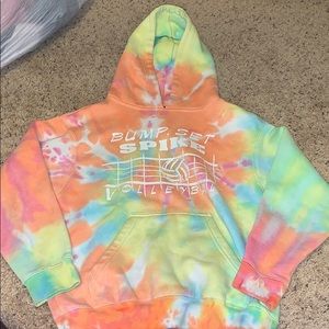 tie dye volleyball sweatshirt